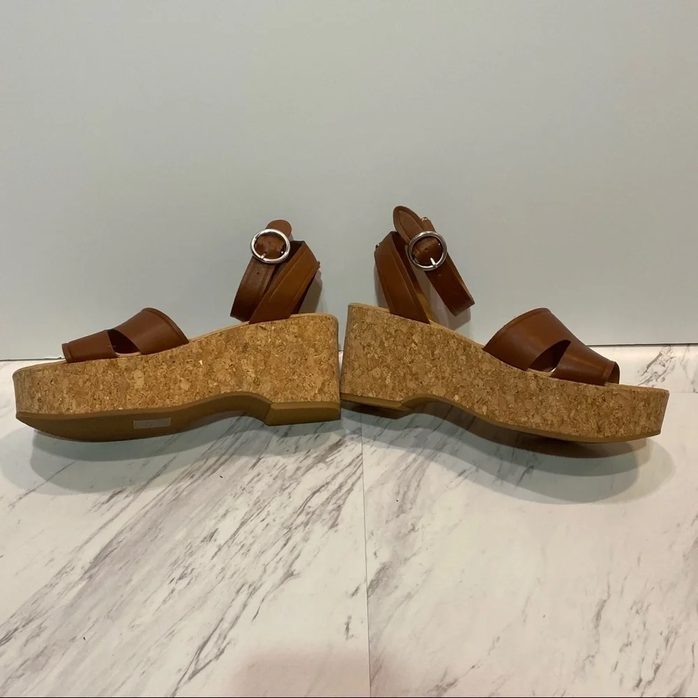 Dolce Vita Cork Linda Brown Platform Sandals